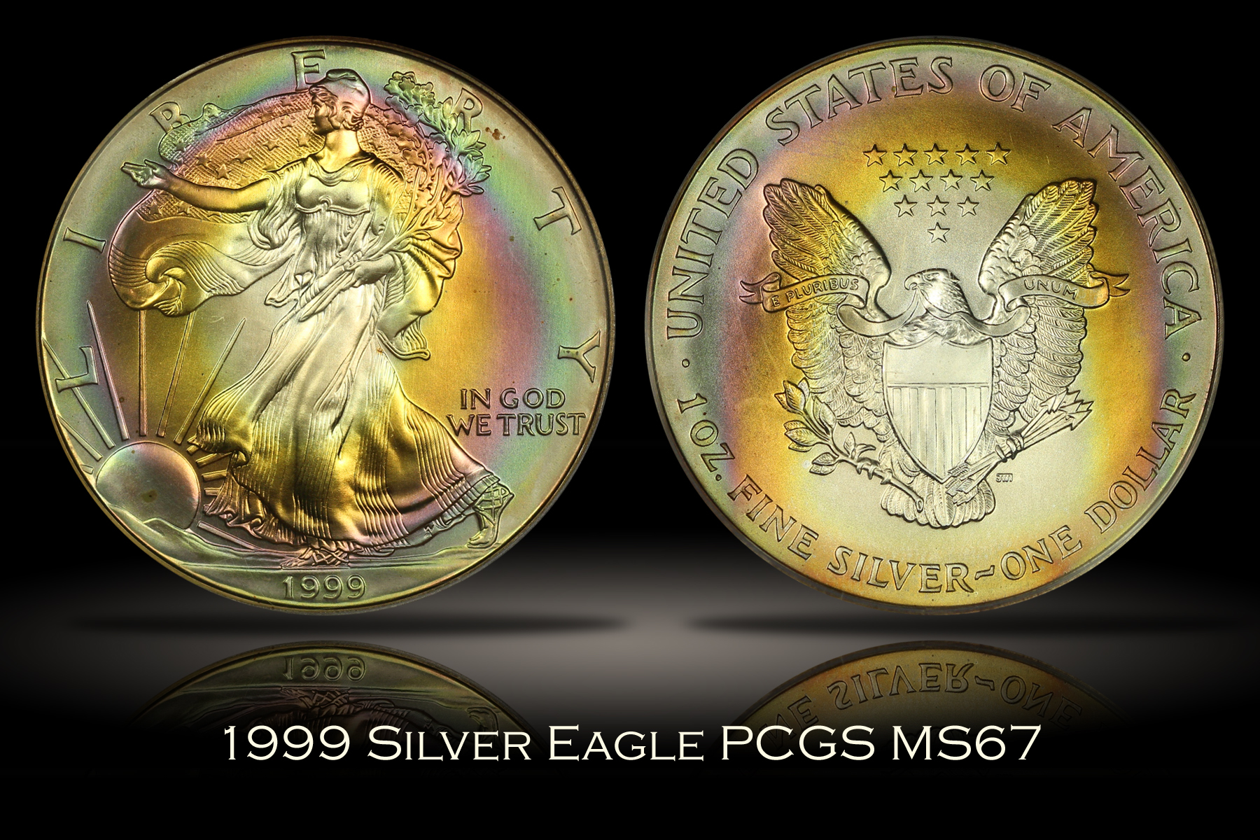 1999 Silver Eagle PCGS MS67