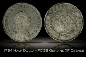 1794 Flowing Hair Half PCGS Genuine XF Details