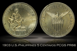 1903 U.S.-Philippines Proof 5 Centavos PCGS PR66