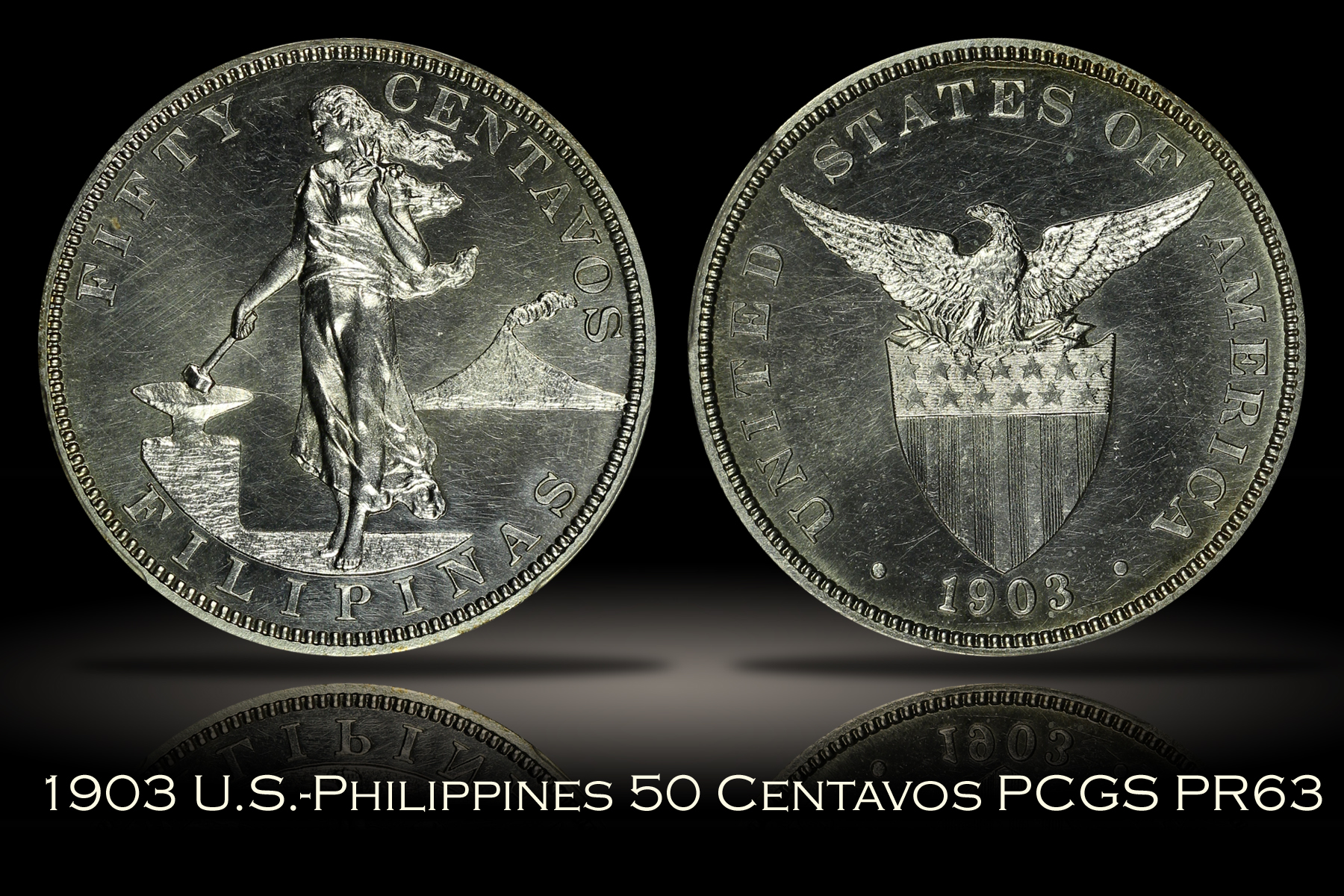 1903 U.S.-Philippines Proof 50 Centavos PCGS PR63