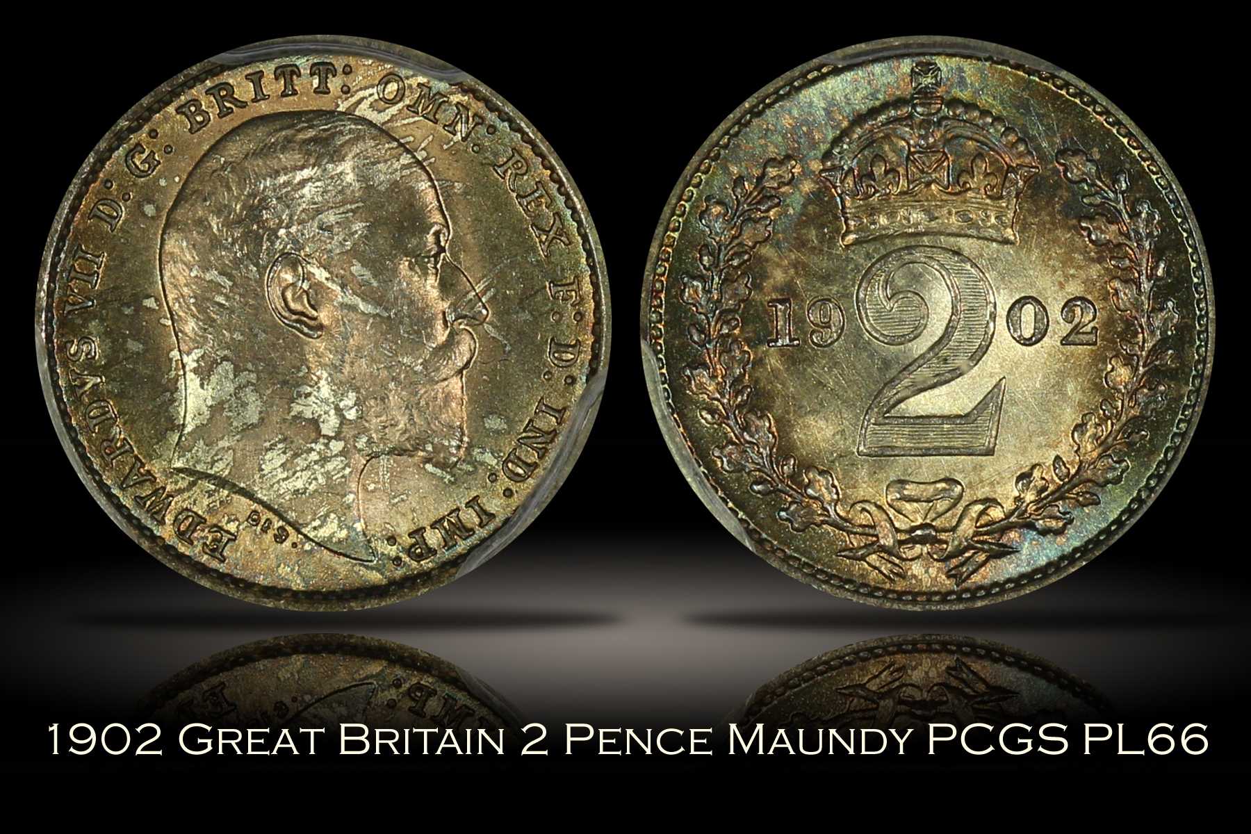 1902 Great Britain 2 Pence Maundy PCGS PL66