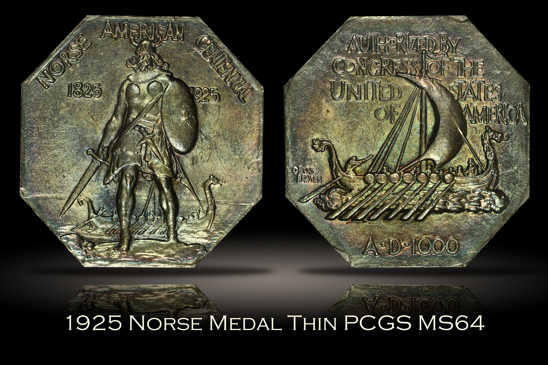 1925 Norse Medal Thin PCGS MS64