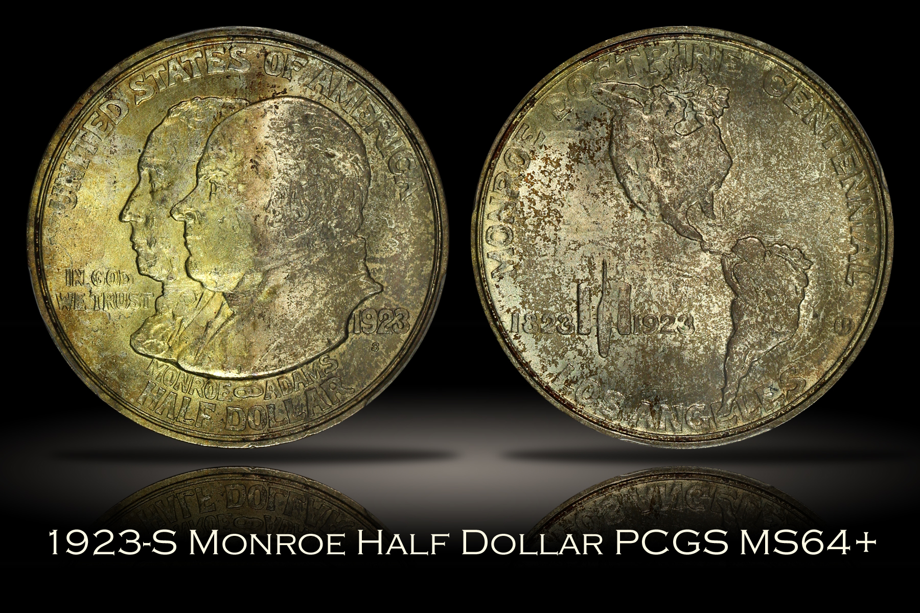 1923-S Monroe Doctrine Half PCGS MS64+