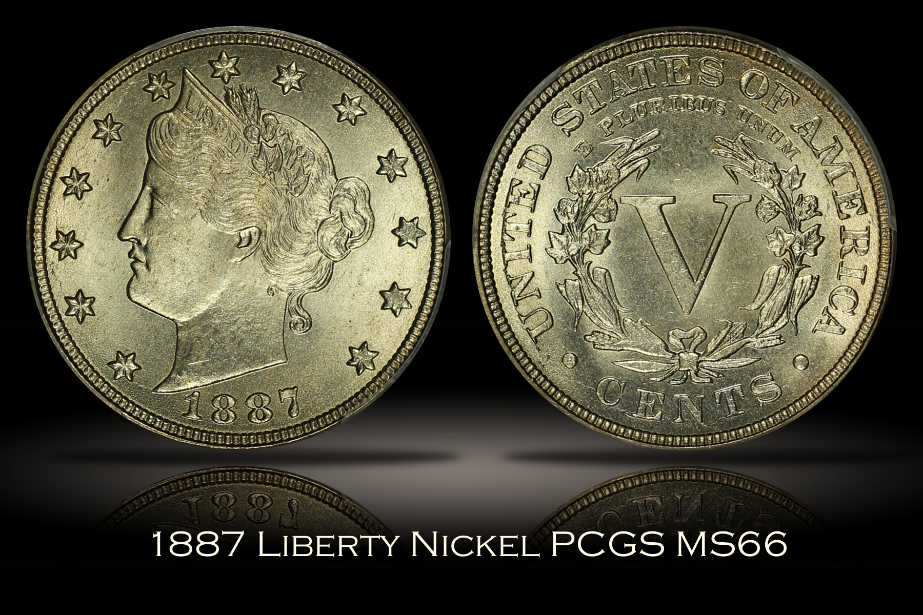 1887 Liberty Nickel PCGS MS66