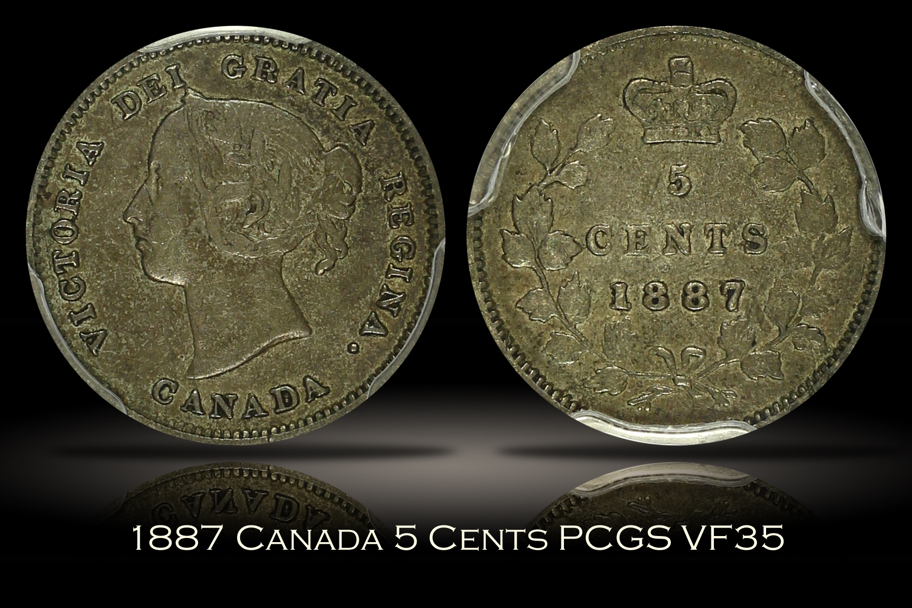 1887 Canada 5 Cents PCGS VF35