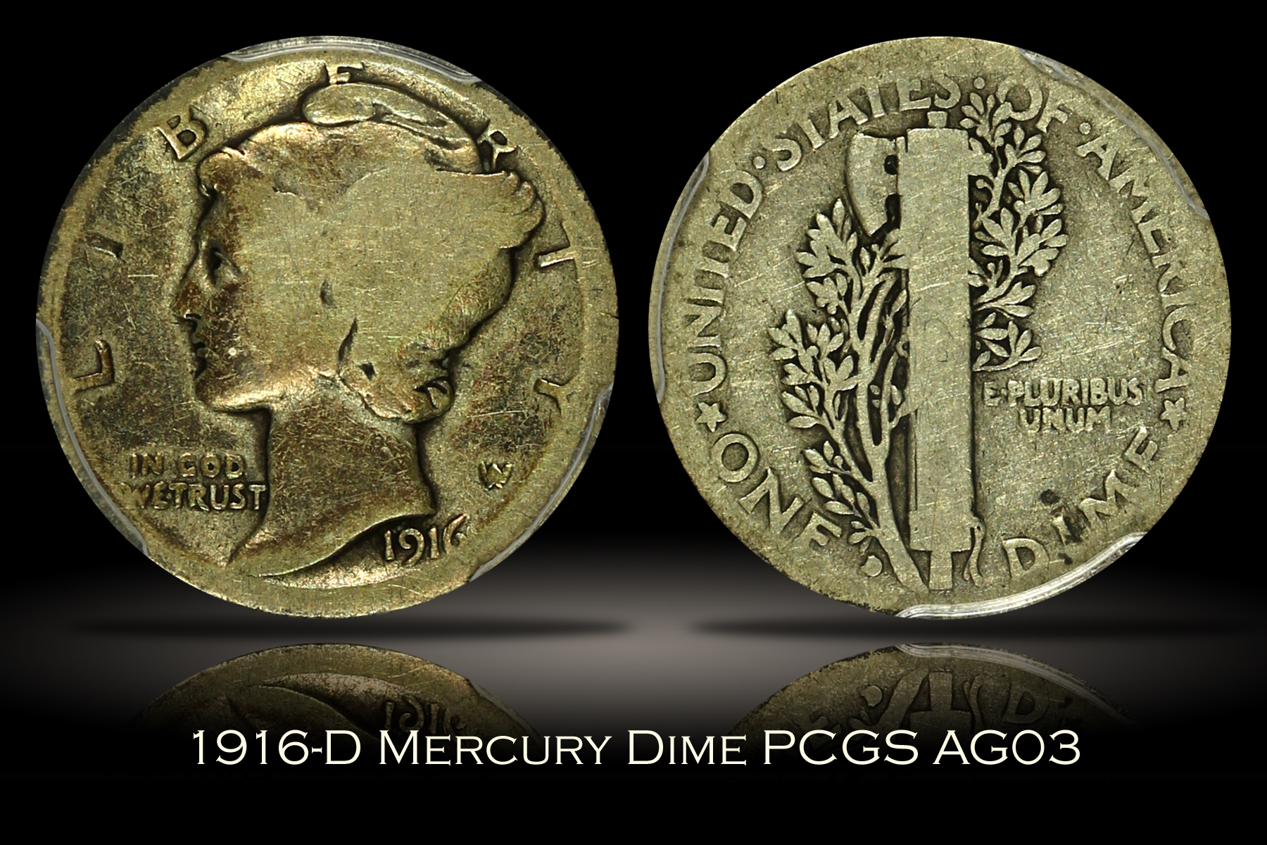 1916-D Mercury Dime PCGS AG03