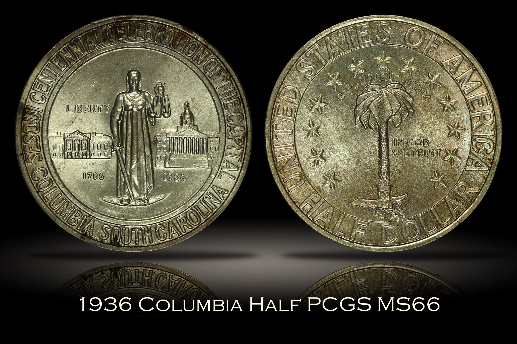 1936 Columbia Half PCGS MS66