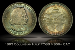 1893 Columbian Half PCGS MS66+