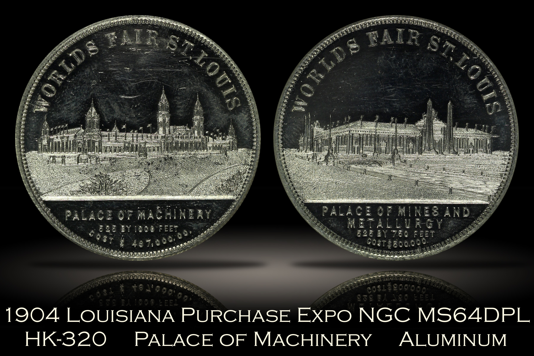 1904 Louisiana Purchase Expo Palace of Machinery HK-320 NGC MS64DPL