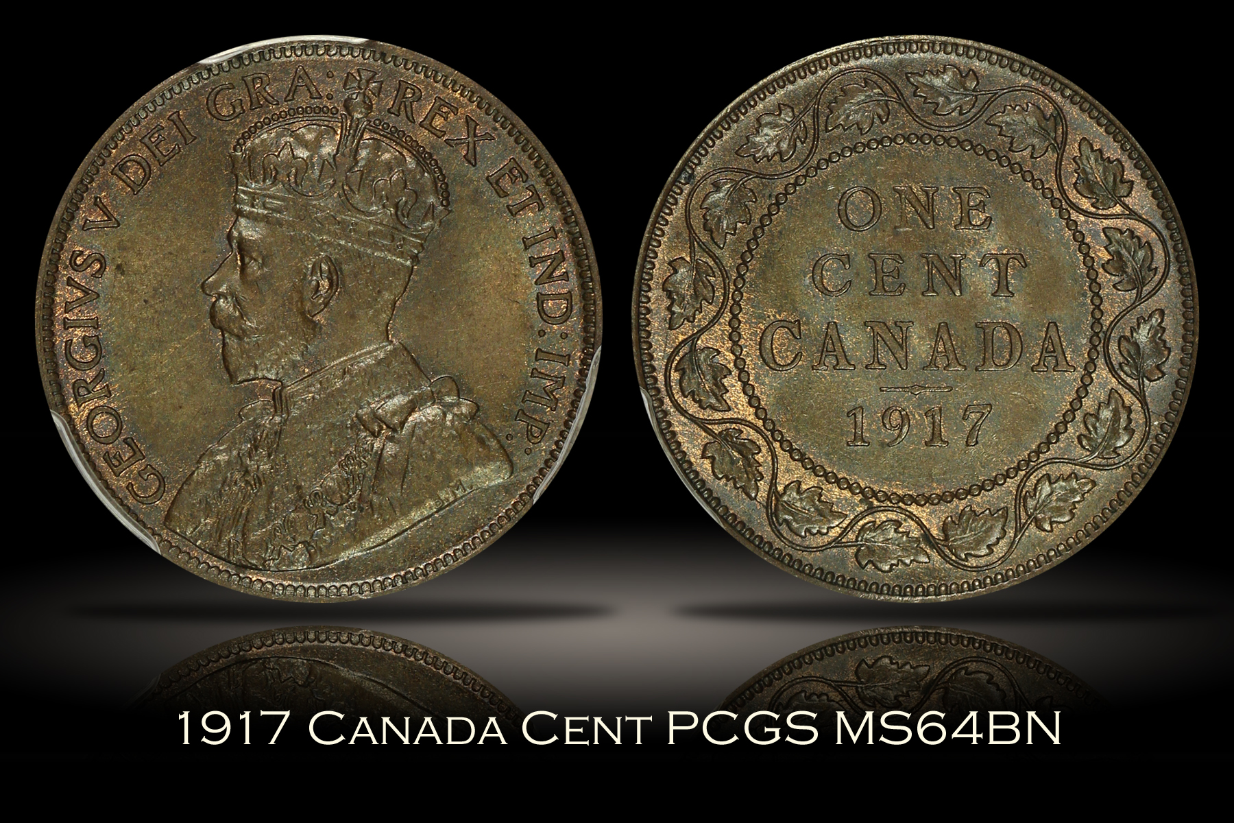 1917 Canada Cent PCGS MS64BN