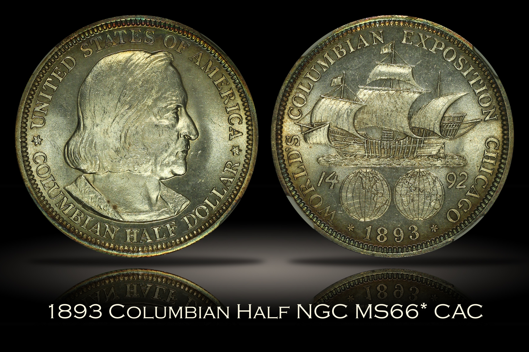 1893 Columbian Half NGC MS66* CAC