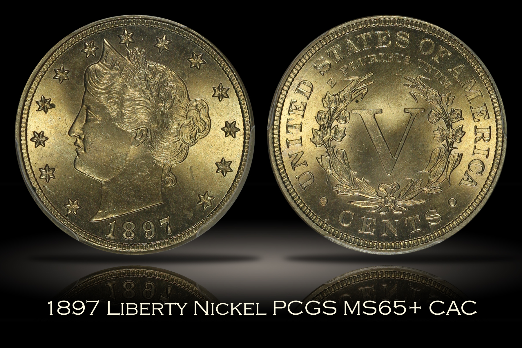 1897 Liberty Nickel PCGS MS65+ CAC