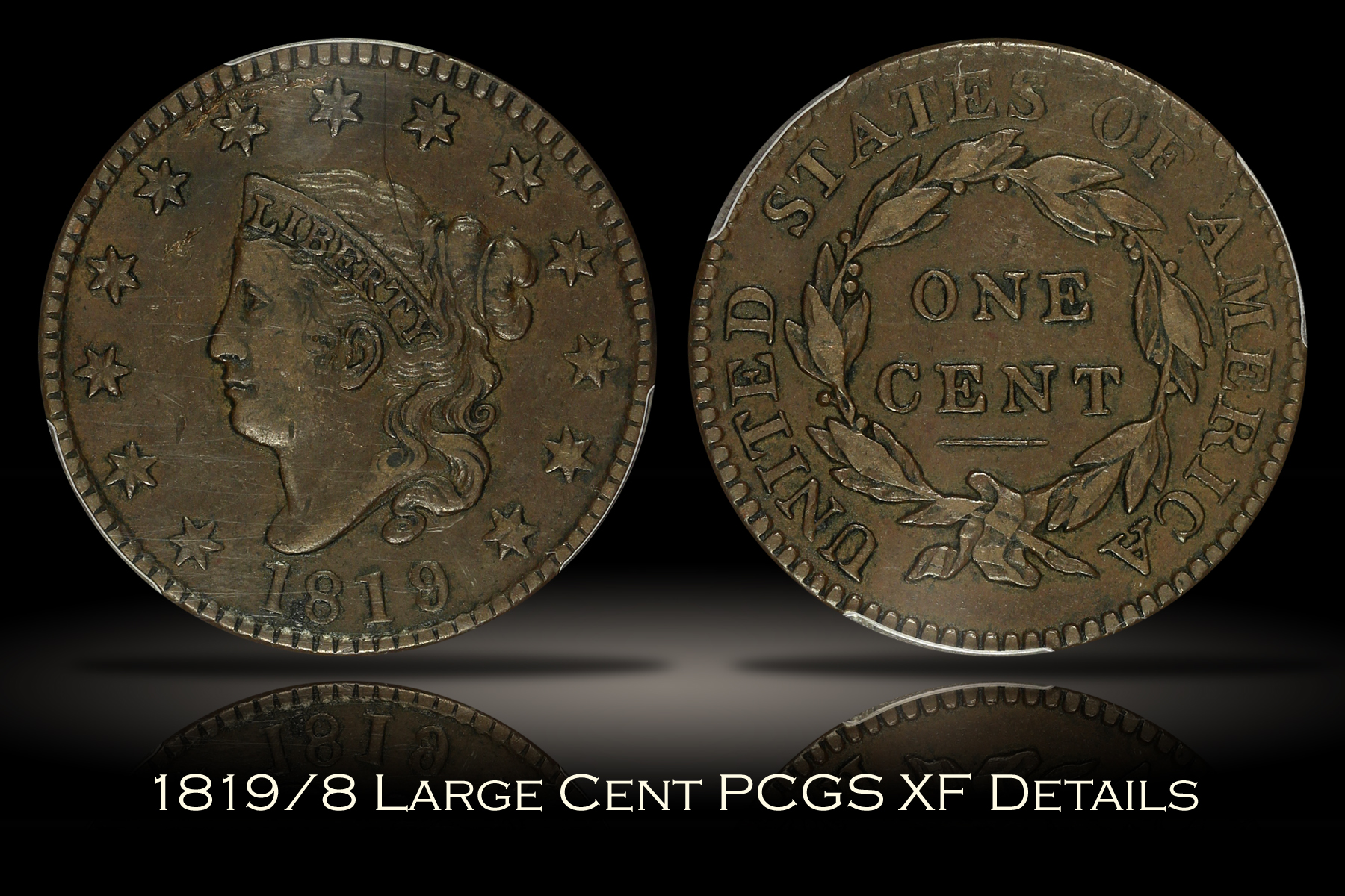 1819/8 Large Cent PCGS XF Details