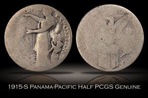 1915-S Panama-Pacific Half PCGS Genuine P/FR Details
