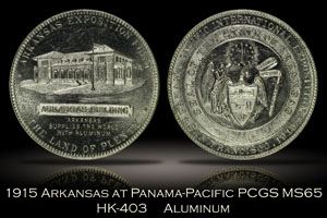 1915 Arkansas at Panama-Pacific Expo HK-403 PCGS MS65