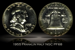 1955 Proof Franklin Half PCGS PF68