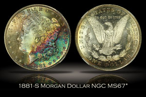 1881-S Morgan Dollar NGC MS67*