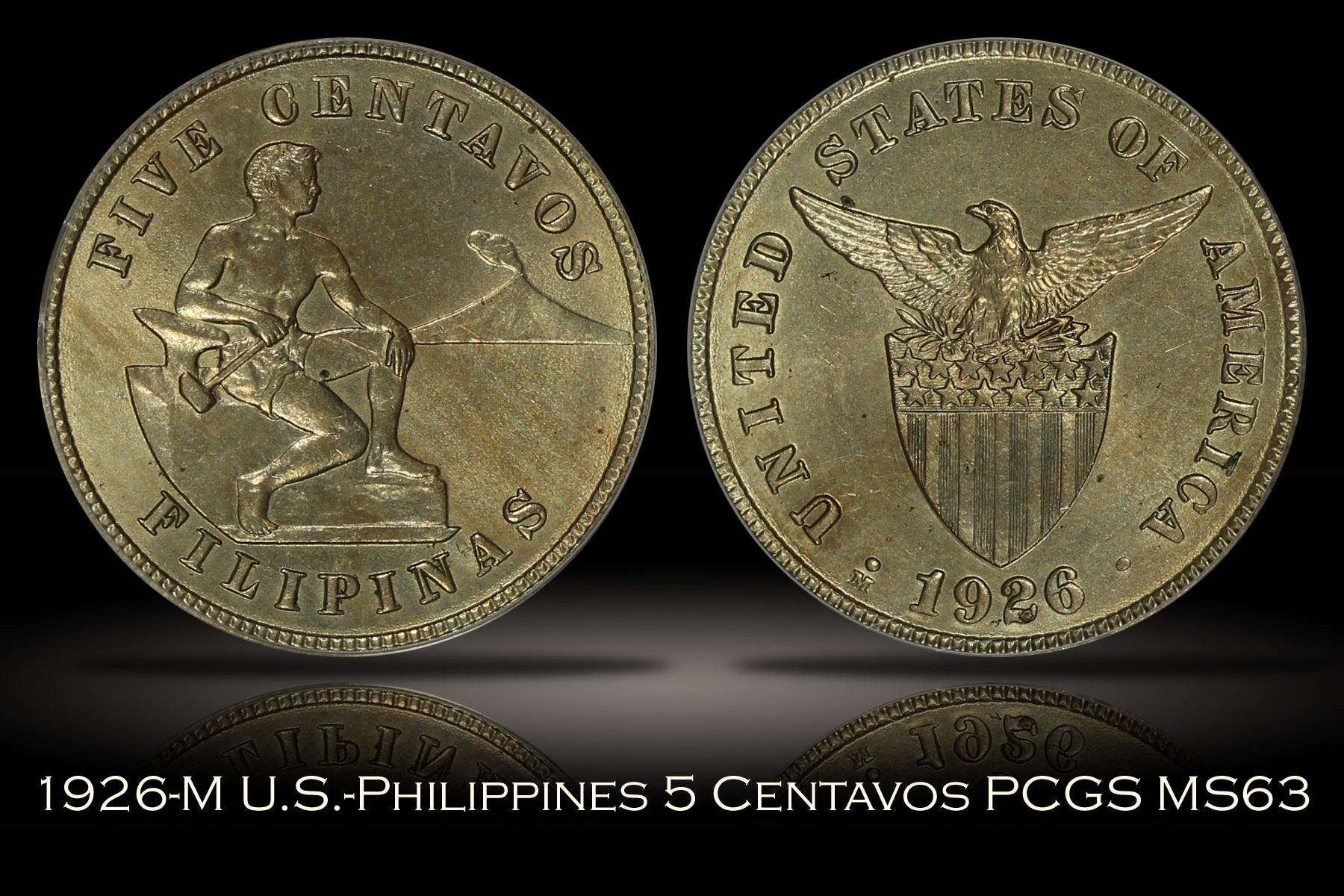 1926-M U.S.-Philippines 5 Centavos PCGS MS63