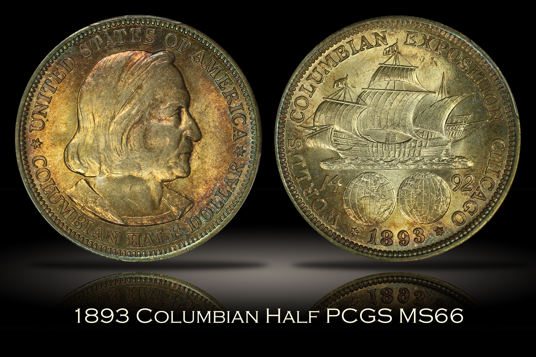 1893 Columbian Commemorative Half Dollar PCGS MS66