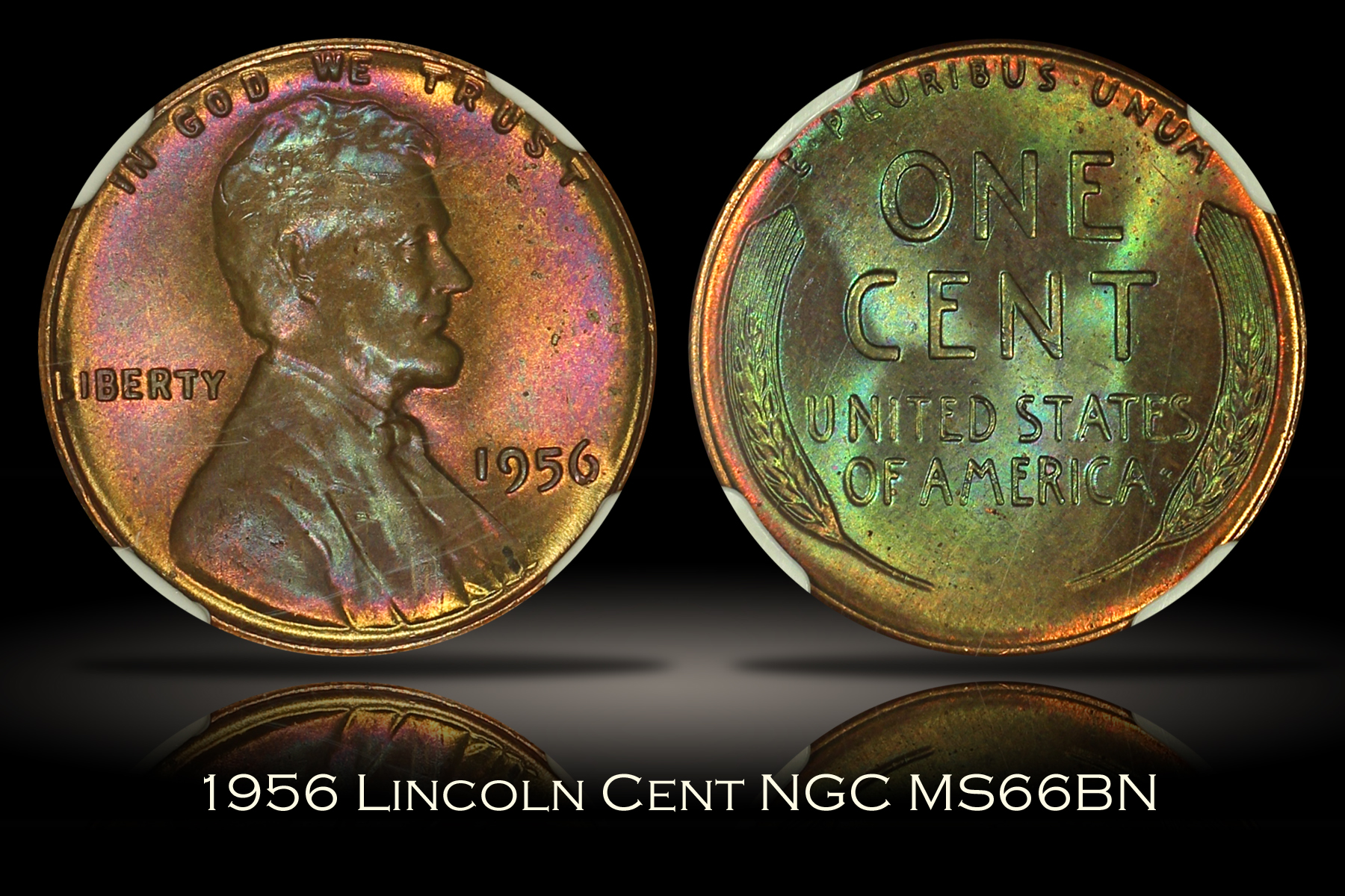 1956 Lincoln Cent NGC MS66BN