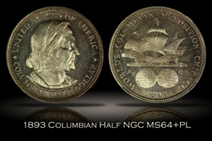 1893 Columbian Half NGC MS64+PL
