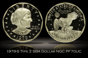 1979-S Type 2 Proof SBA Dollar NGC PF70UC