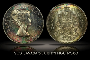 1963 Canada 50 Cents NGC MS63