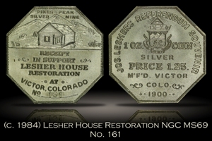 (c. 1984) Lesher House Restoration Medal No. 161 NGC MS69