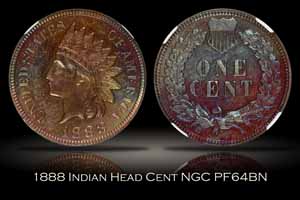 1888 Proof Indian Head Cent NGC PF64BN