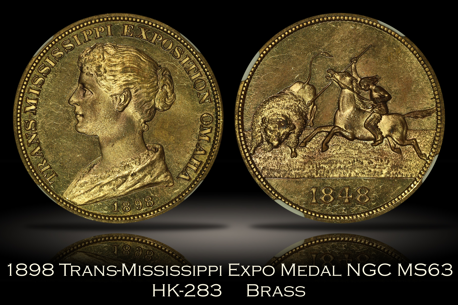 1898 Trans-Mississippi Expo Medal HK-283 NGC MS63