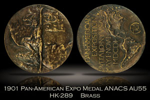 1901 Pan-American Expo Medal HK-289 ANACS AU55