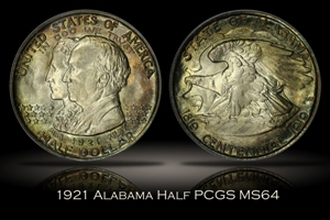 1921 Alabama Half PCGS MS64