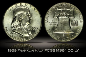 1959 Franklin Half PCGS MS64 DOILY