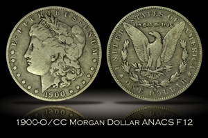 1900-O/CC Morgan Dollar ANACS F12