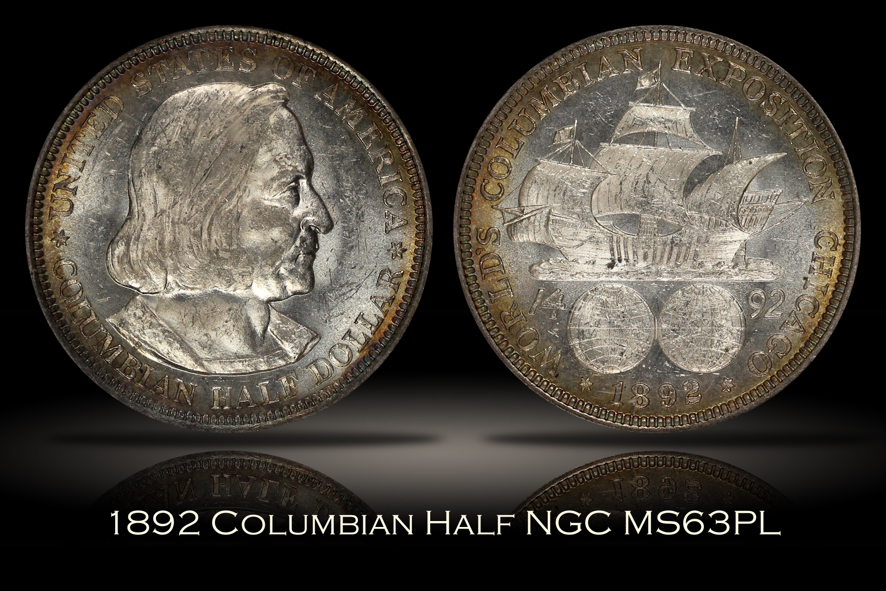 1892 Columbian Expo Half NGC MS63PL
