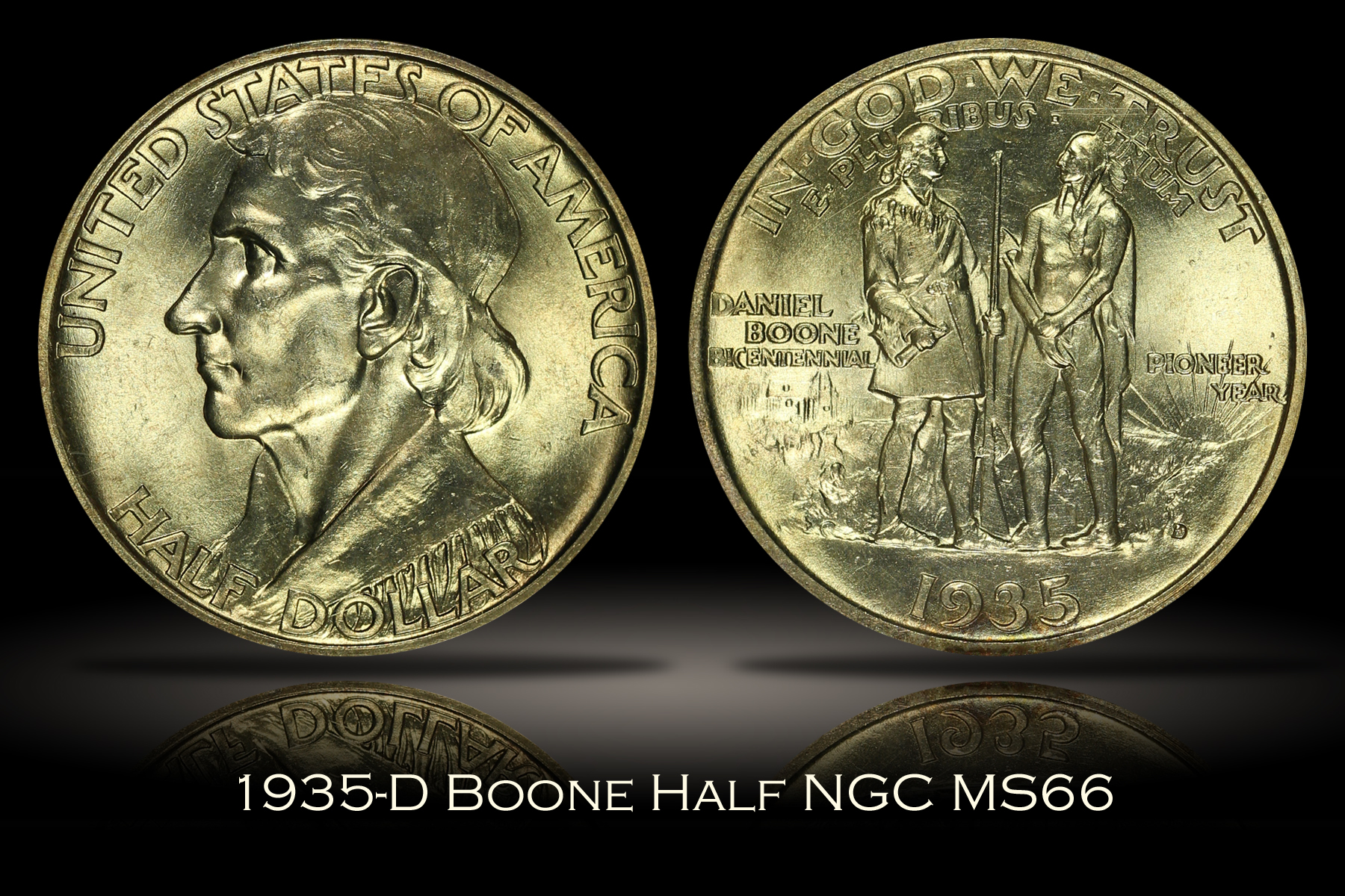 1935-D Boone Half NGC MS66