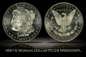 1897-S Morgan Dollar PCGS MS65DMPL