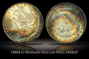 1884-O Morgan Dollar NGC MS63*