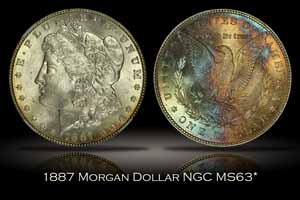 1887 Morgan Dollar NGC MS63*
