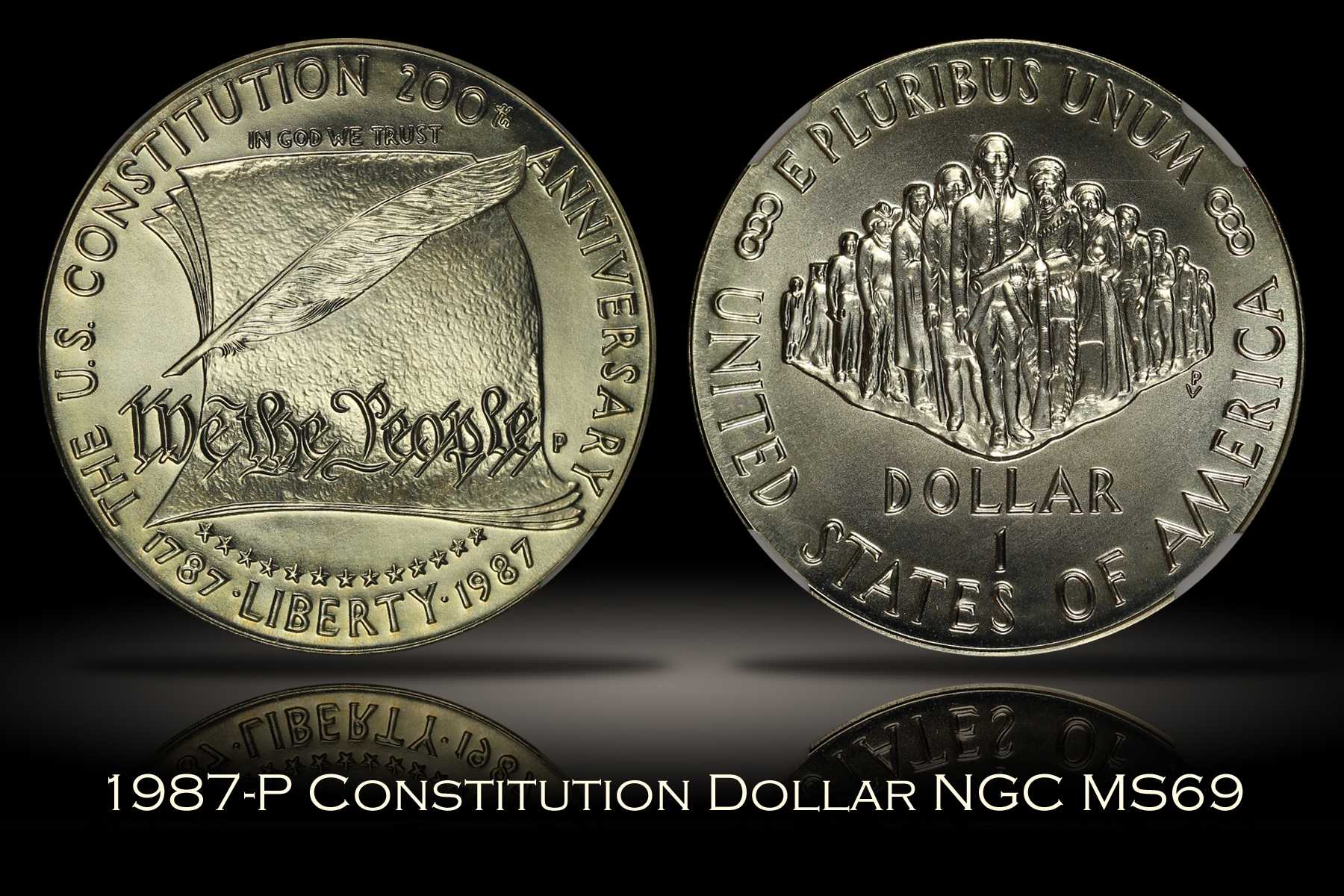 1987-P Constitution Dollar NGC MS69