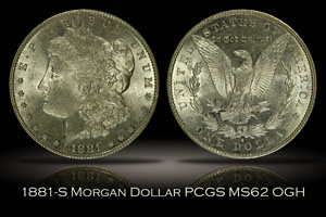 1881-S Morgan Dollar PCGS MS62