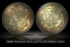1896 Morgan Dollar PCGS MS64 OGH