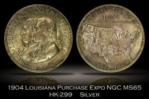 1904 Louisiana Purchase Expo Official Medal HK-299 NGC MS65