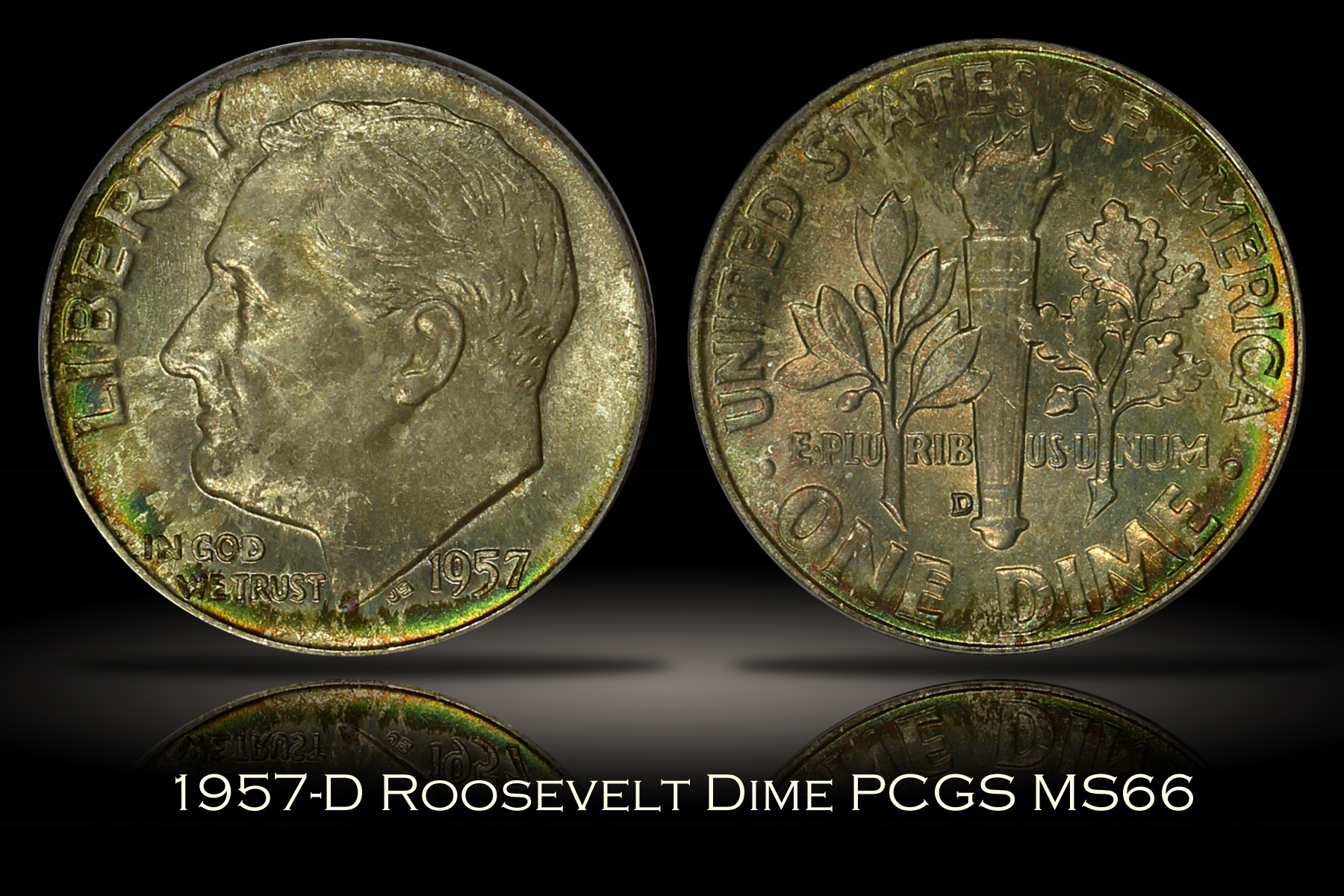 1957-D Roosevelt Dime PCGS MS66