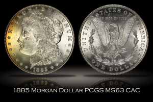 1885 Morgan Dollar PCGS MS63 CAC