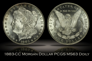 1883-CC Morgan Dollar PCGS MS63 DOILY