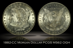 1882-CC Morgan Dollar PCGS MS62 OGH