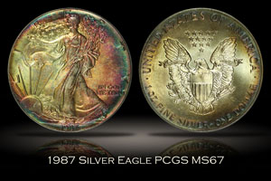 1987 Silver Eagle PCGS MS67