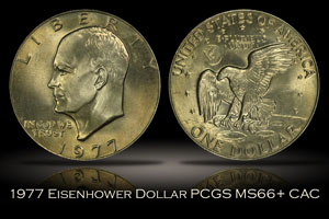 1977 Eisenhower Dollar PCGS MS66+ CAC