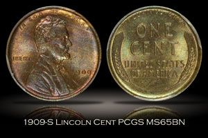 1909-S Lincoln Cent PCGS MS65BN